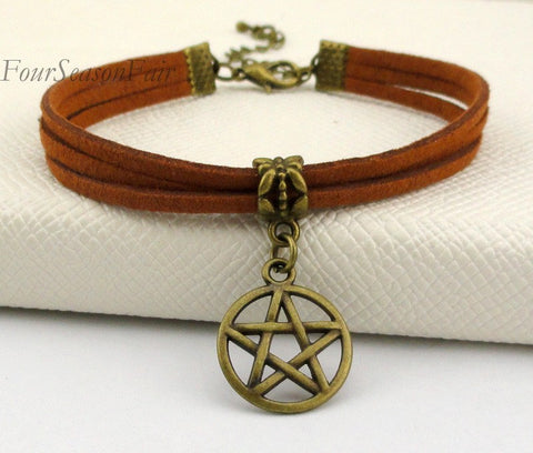 Supernatural Bronze Pentagram Bracelet (Free Shipping) - Bracelet - Supernatural-Sickness - 1