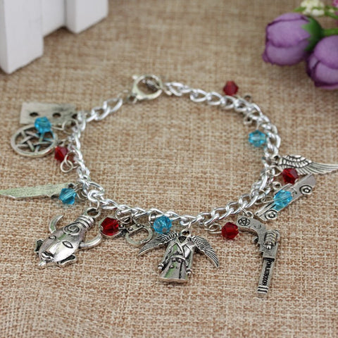 Supernatural Silvertone Metal Charm Bracelet - Bracelet - Supernatural-Sickness - 1