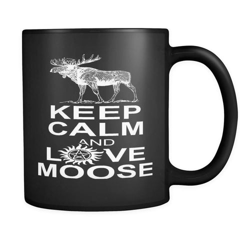 Keep Calm And Love Moose Mug - Drinkware - Supernatural-Sickness - 1