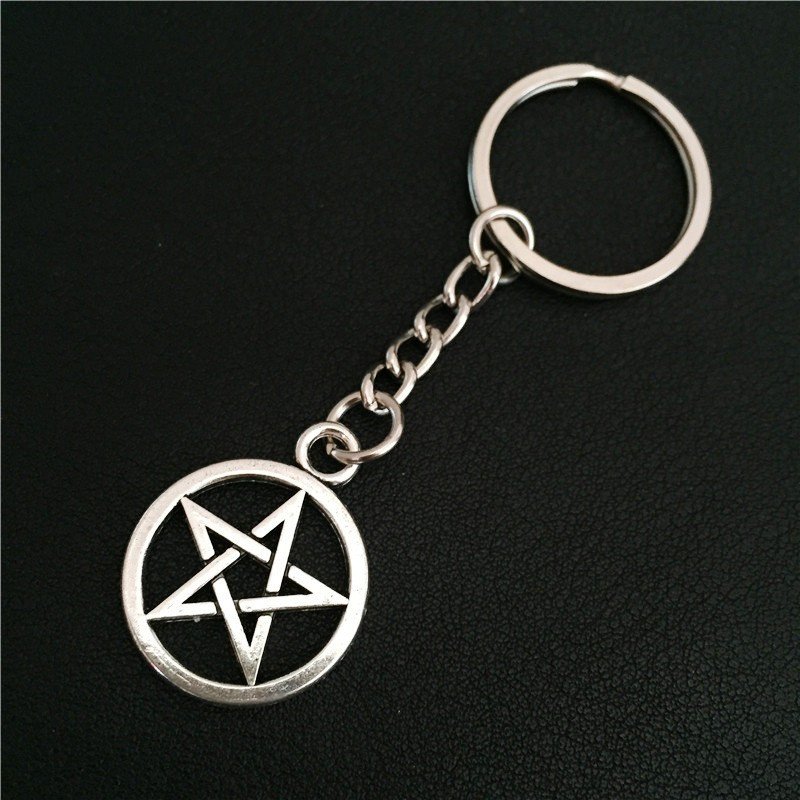 Silver Pentagram Keychain (Free Shipping) – Supernatural-Sickness