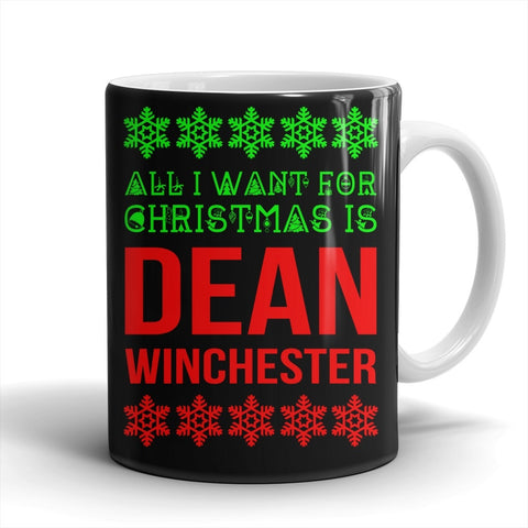 All I Want For Christmas Is Dean Winchester - Mug - Mugs - Supernatural-Sickness
