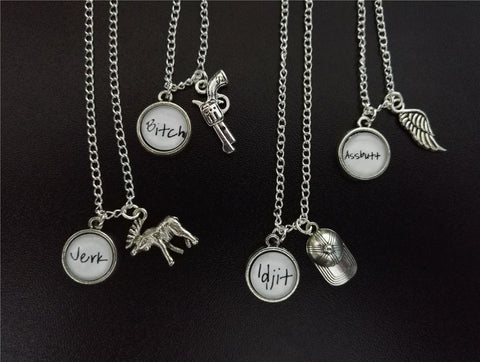 Jerk Idjit Assbutt Necklace Set - Necklace - Supernatural-Sickness