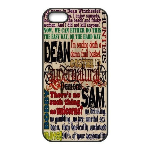 Funny Supernatural Quotes -  Phone Cover Case for iPhone 4/4s/5/5s/5c/6/6plus Cases (Free Shipping) - Phone Cover - Supernatural-Sickness
