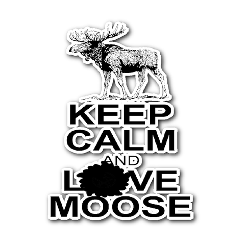 Keep Calm And Love Moose Sticker - Stickers - Supernatural-Sickness