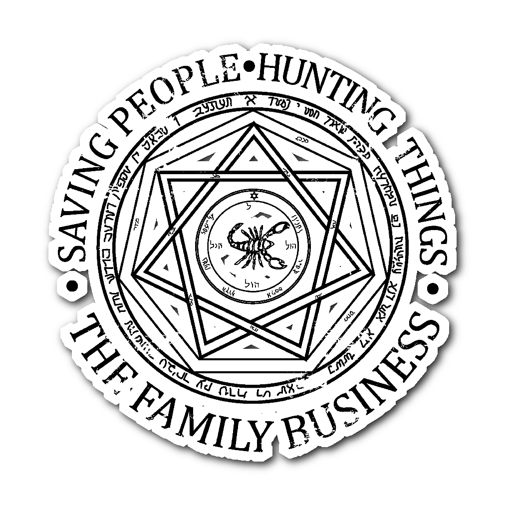 Supernatural - The Family Business Sticker for Sale by sittingdowntype