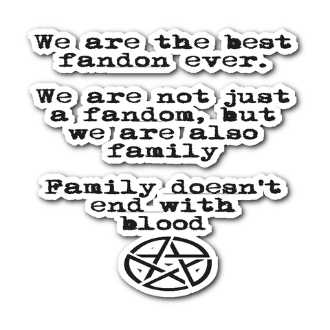 We are the best fandom ever - Sticker - Stickers - Supernatural-Sickness