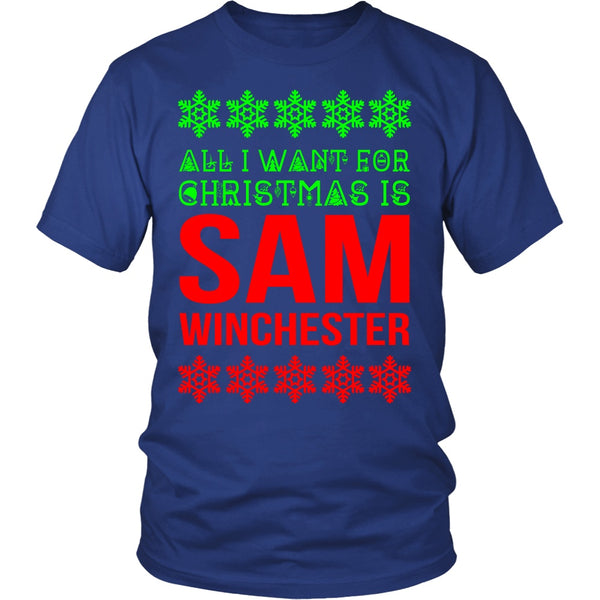 All I Want For Christmas Is Sam Winchester - T-shirt - Supernatural-Sickness - 3