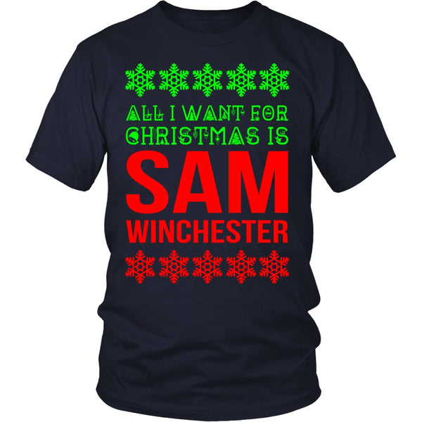 All I Want For Christmas Is Sam Winchester - T-shirt - Supernatural-Sickness - 4