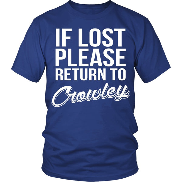 IF LOST Return to Crowley - T-shirt - Supernatural-Sickness - 1
