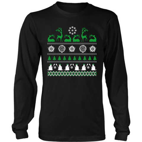 Supernatural Ugly Christmas Sweater - T-shirt - Supernatural-Sickness - 1