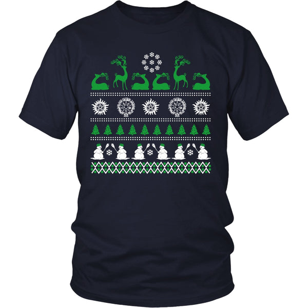 Supernatural Ugly Christmas Sweater - T-shirt - Supernatural-Sickness - 4