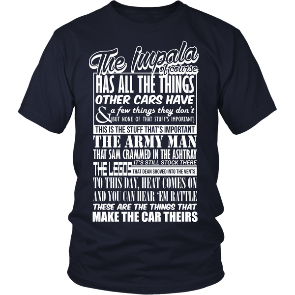 The Impala Has All The Things - Apparel - T-shirt - Supernatural-Sickness - 3