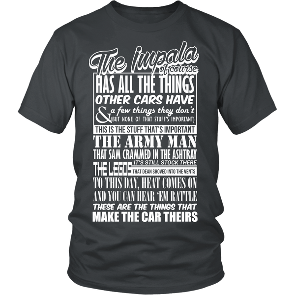 The Impala Has All The Things - Apparel - T-shirt - Supernatural-Sickness - 4