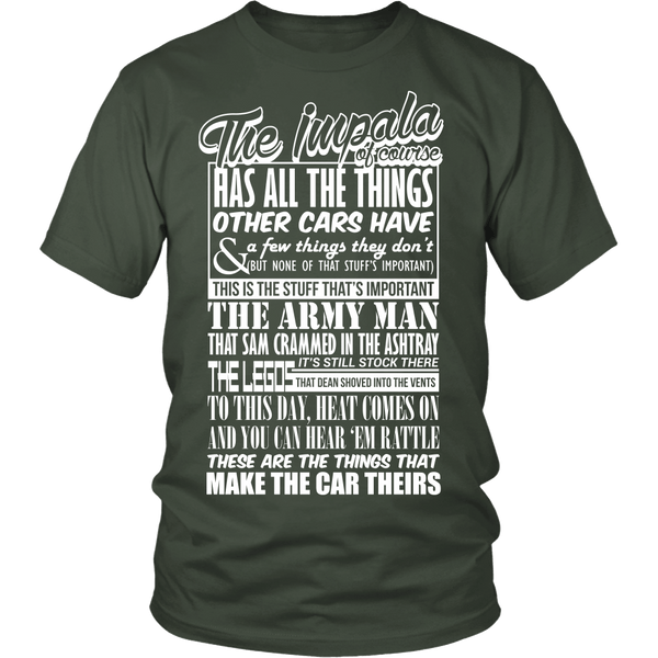 The Impala Has All The Things - Apparel - T-shirt - Supernatural-Sickness - 5