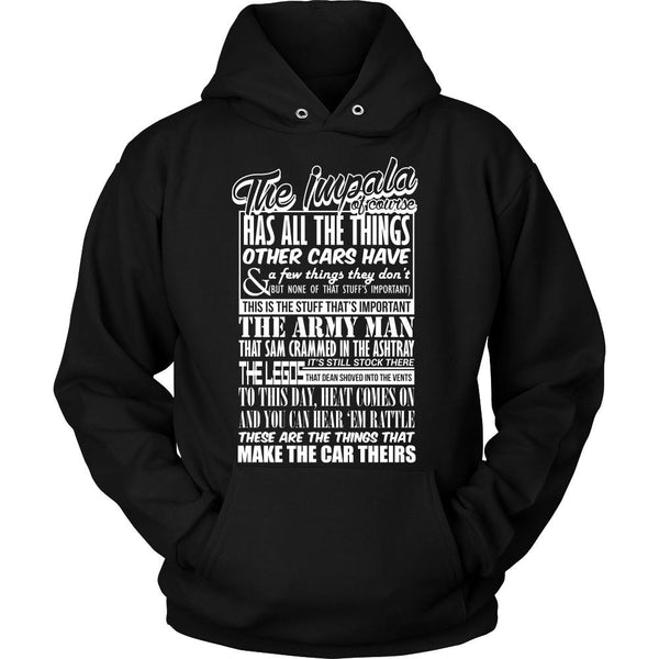 The Impala Has All The Things - Apparel - T-shirt - Supernatural-Sickness - 8