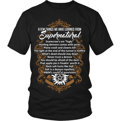 Things Learned From Supernatural - Apparel - T-shirt - Supernatural-Sickness - 1