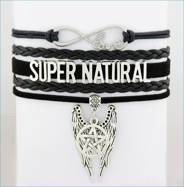 Supernatural Angel Wings Pentagram Bracelet - Bracelet - Supernatural-Sickness - 1