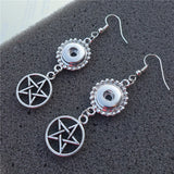Silver Pentagram Earrings (Free Shipping) - Earrings - Supernatural-Sickness - 2