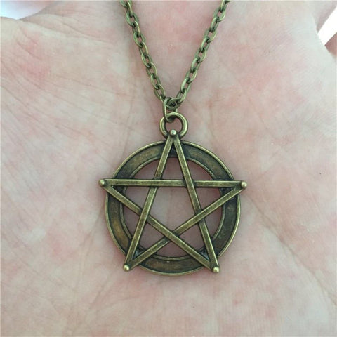 Silver/Bronze Pentagram Necklace (Free Shipping) - Necklace - Supernatural-Sickness - 1