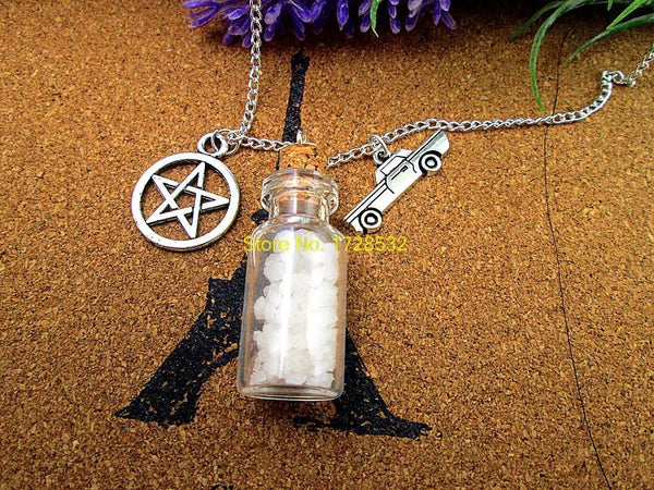 Supernatural Dean's Amulet And Salt Bottle Necklace (Free Shipping) - Necklace - Supernatural-Sickness - 2