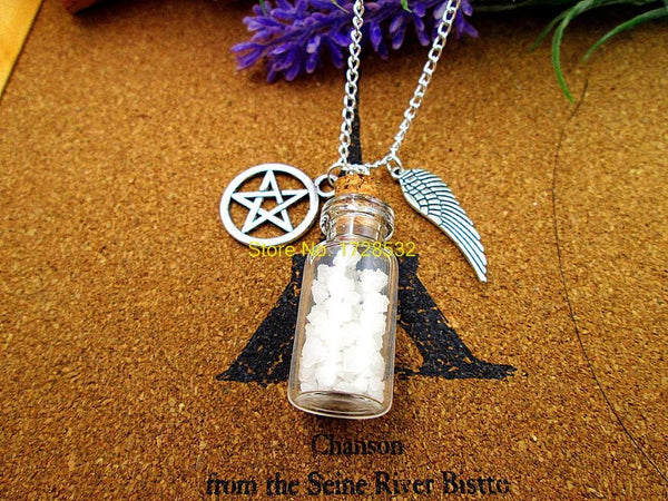 Supernatural Dean's Amulet And Salt Bottle Necklace (Free Shipping) - Necklace - Supernatural-Sickness - 5