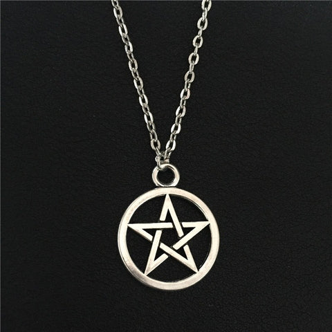 Silver Pentagram Necklace (Free Shipping) - Necklace - Supernatural-Sickness