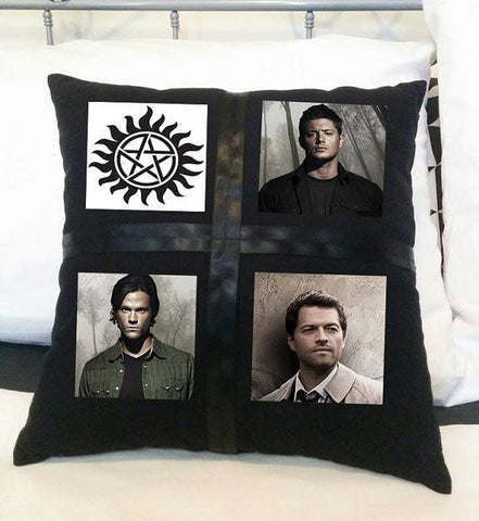 Supernatural Decorative Sam and Dean Winchester Castiel Pillow Cover - Pillow Case - Supernatural-Sickness