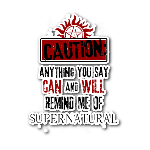 Caution Sticker - Stickers - Supernatural-Sickness