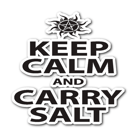 Keep Calm And Carry Salt - Sticker - Stickers - Supernatural-Sickness