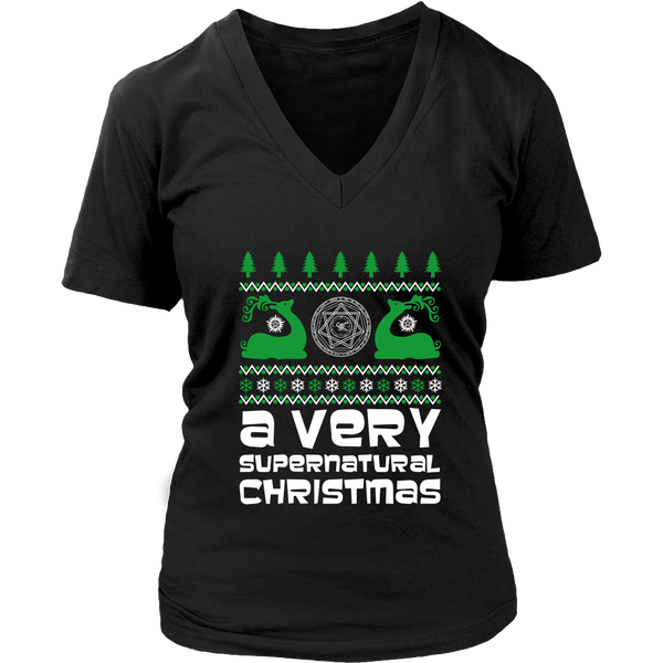 A Very Supernatural Christmas Sweater - T-shirt - Supernatural-Sickness - 13