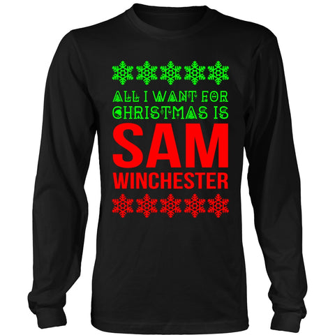 All I Want For Christmas Is Sam Winchester - T-shirt - Supernatural-Sickness - 1