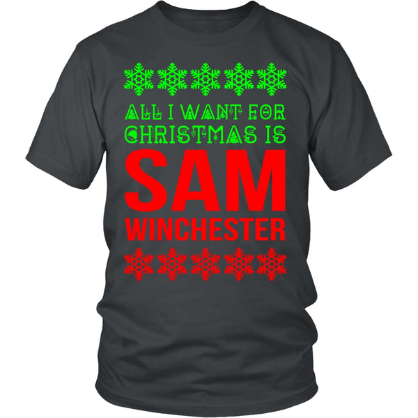 All I Want For Christmas Is Sam Winchester - T-shirt - Supernatural-Sickness - 5