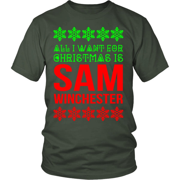 All I Want For Christmas Is Sam Winchester - T-shirt - Supernatural-Sickness - 7
