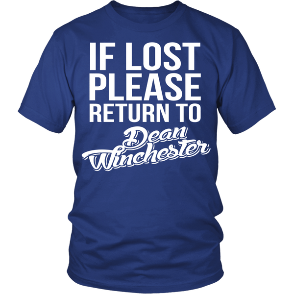IF LOST Return to Dean - T-shirt - Supernatural-Sickness - 2