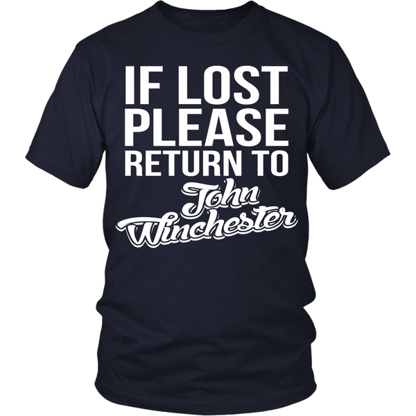 IF LOST Return to John Winchester - T-shirt - Supernatural-Sickness - 2