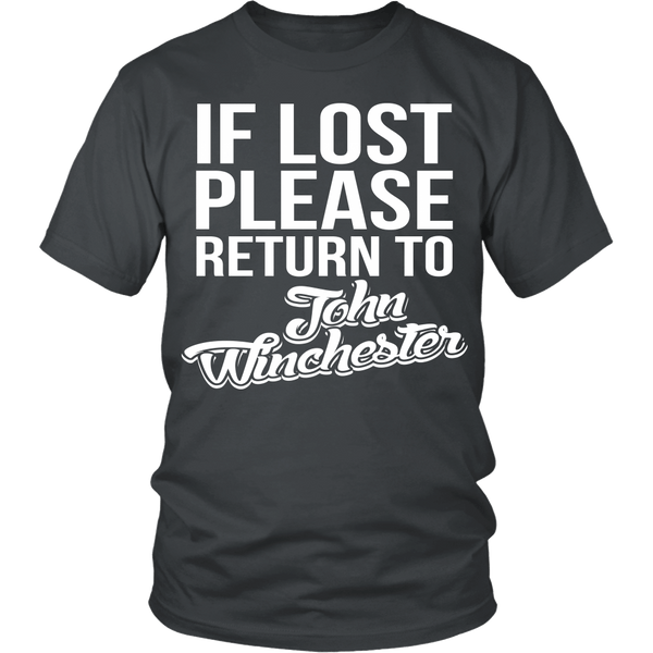 IF LOST Return to John Winchester - T-shirt - Supernatural-Sickness - 3