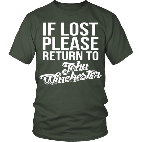 IF LOST Return to John Winchester - T-shirt - Supernatural-Sickness - 5