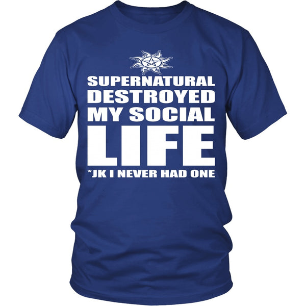 Supernatural Destroyed My Social Life - Apparel - T-shirt - Supernatural-Sickness - 2