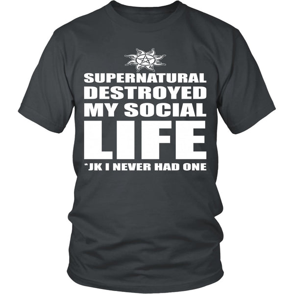 Supernatural Destroyed My Social Life - Apparel - T-shirt - Supernatural-Sickness - 4