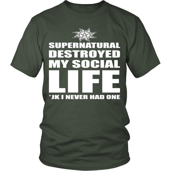Supernatural Destroyed My Social Life - Apparel - T-shirt - Supernatural-Sickness - 5