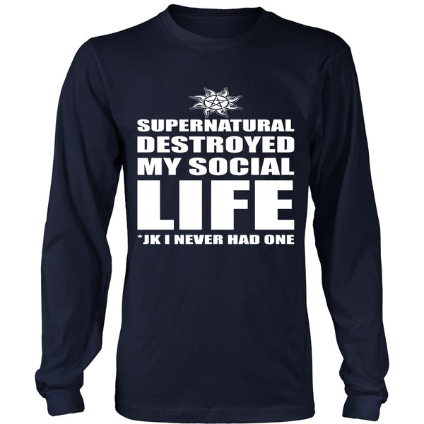 Supernatural Destroyed My Social Life - Apparel - T-shirt - Supernatural-Sickness - 6