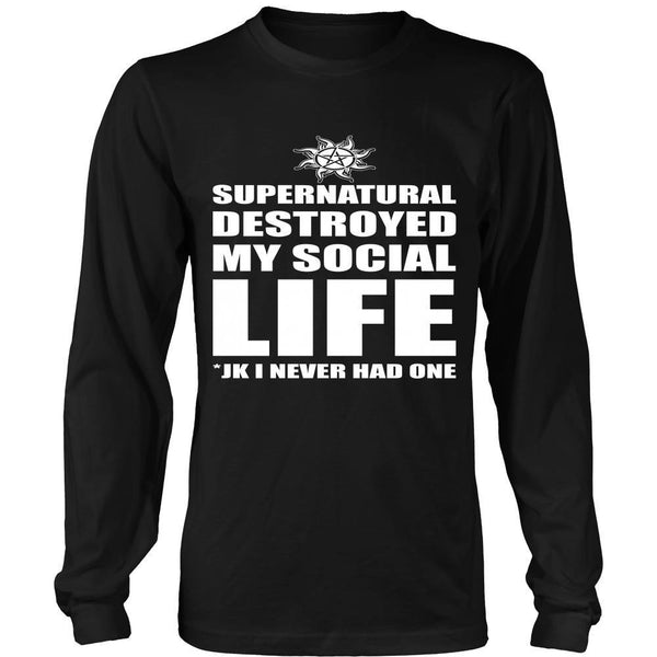 Supernatural Destroyed My Social Life - Apparel - T-shirt - Supernatural-Sickness - 7