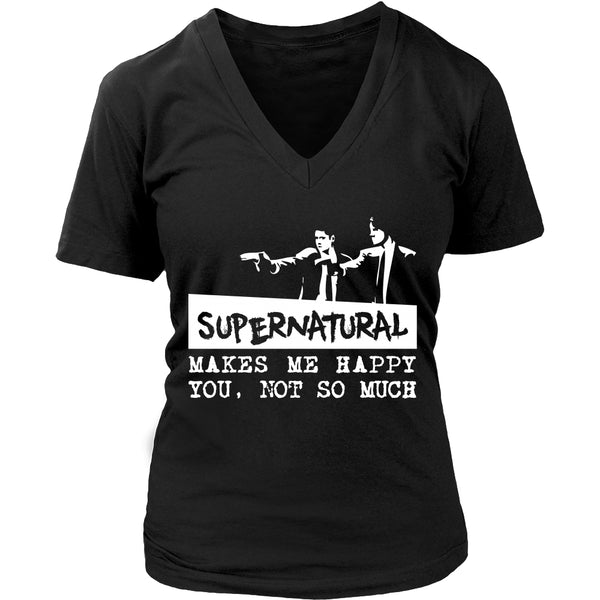 Supernatural makes me Happy - Apparel - T-shirt - Supernatural-Sickness - 11