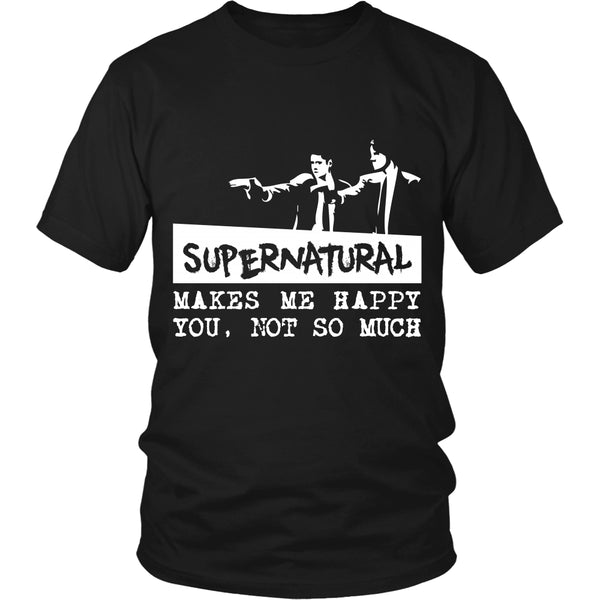 Supernatural makes me Happy - Apparel - T-shirt - Supernatural-Sickness - 1