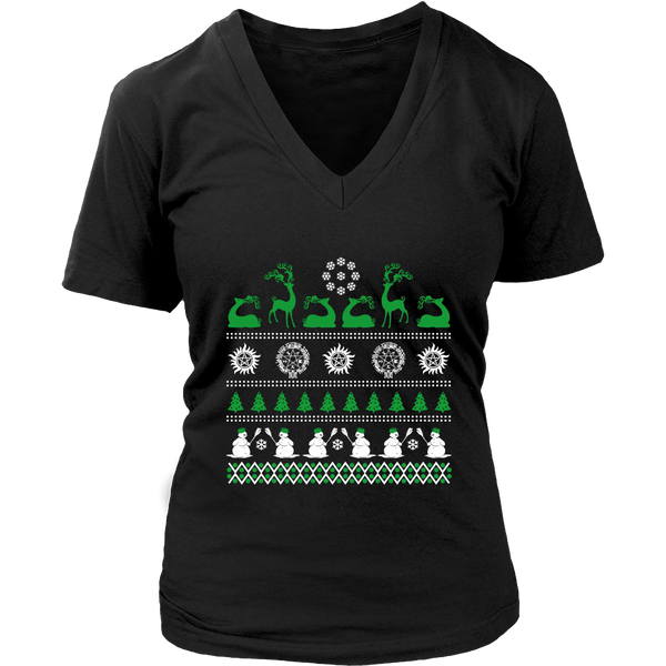 Supernatural Ugly Christmas Sweater - T-shirt - Supernatural-Sickness - 13