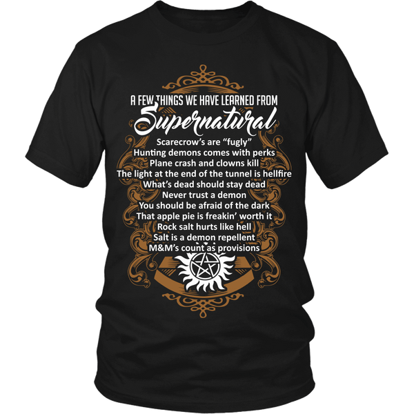 Things Learned From Supernatural - Apparel - T-shirt - Supernatural-Sickness - 1