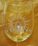 Supernatural Etched Wine Glass - Wine Glass - Supernatural-Sickness - 2